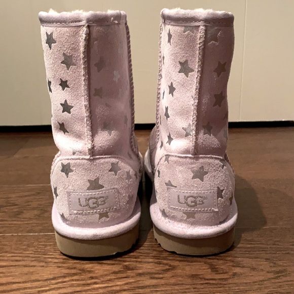 Uggs Kids Classic short STARS Lilac - Picture 2 of 5